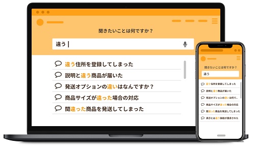 「Helpfeel」画面例